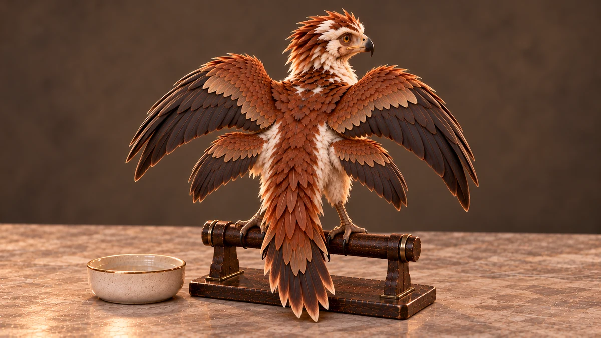 A rear study shows the arrangement of Thoden’s four wings: two large main wings and two smaller wings set farther back and lower.