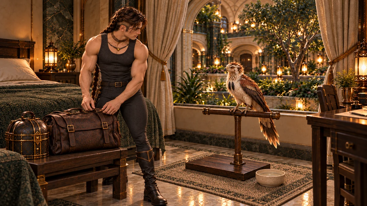 Saevren gathers his belongings in the Stillwater Vaults. Thoden leaves with him, still in his earlier juvenile form.