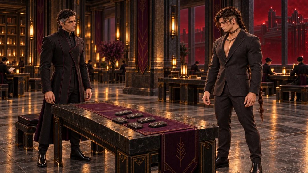 Nerovan opens a quiet practice with carefully placed objects and Saevren waiting at his position.