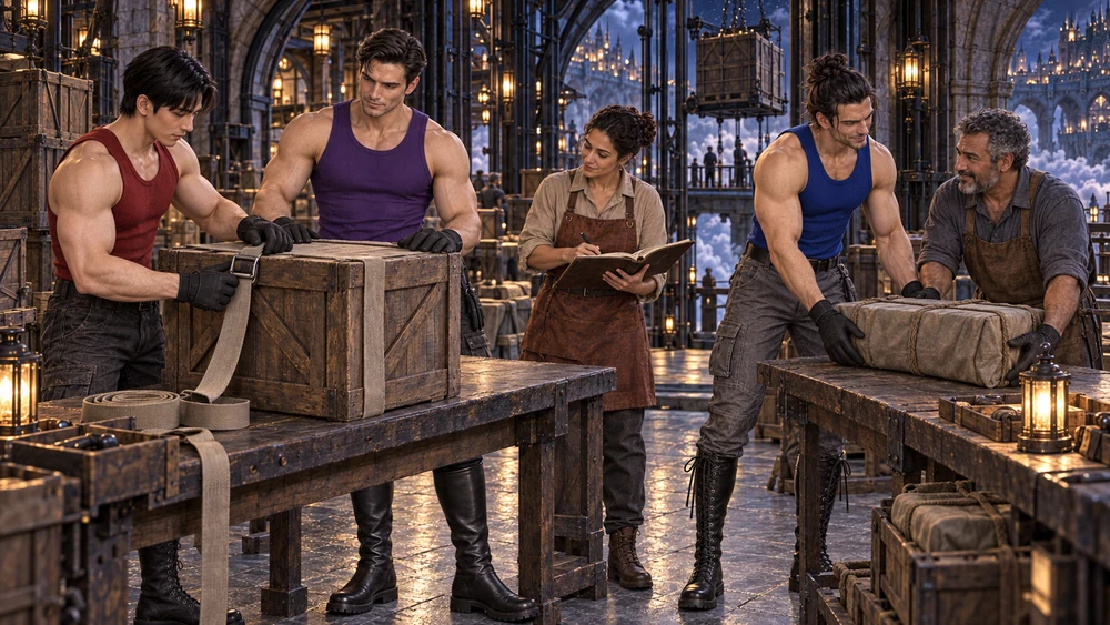 Together, the pack and the crew secure the final parcels for the city above.